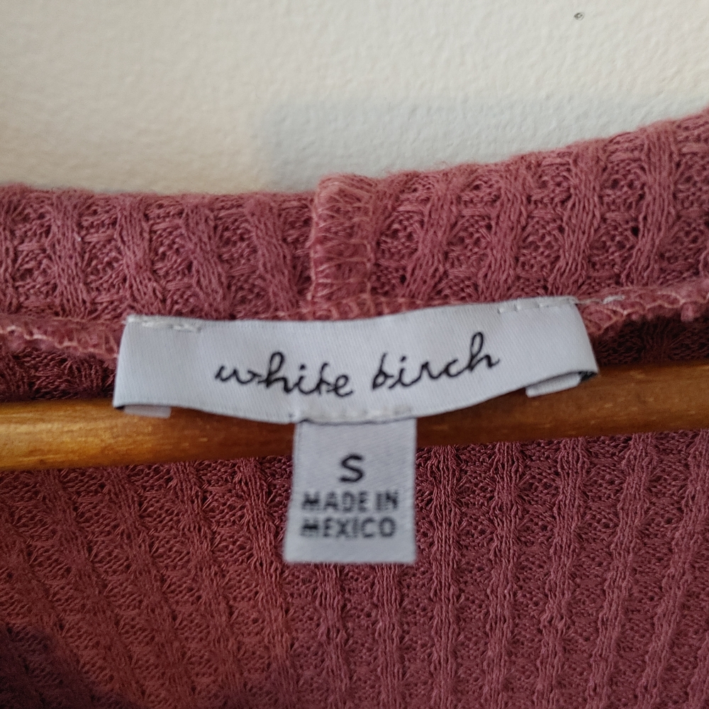 White Birch Striped Multicolor Hoodie Dusty Rose Women’s Small - Picture 2 of 3